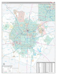 Bexar County, TX Premium Style Wall Map