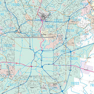 Bexar County, TX Premium Style Wall Map