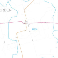 Borden County, TX Premium Style Wall Map