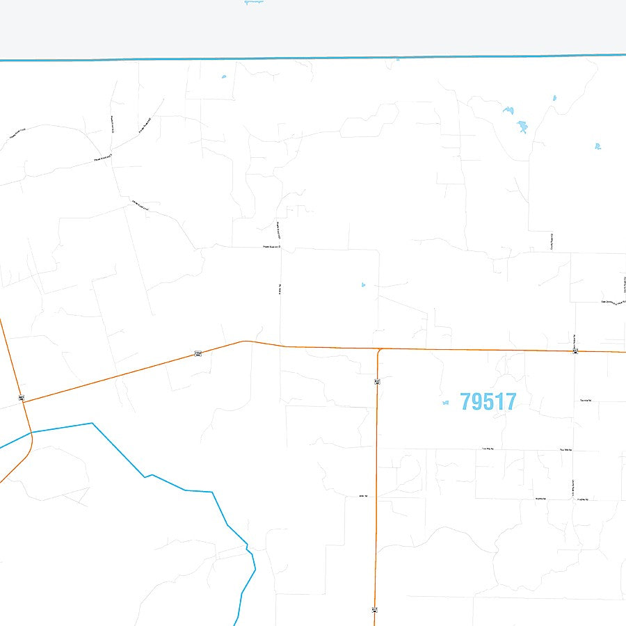 Borden County, TX Premium Style Wall Map