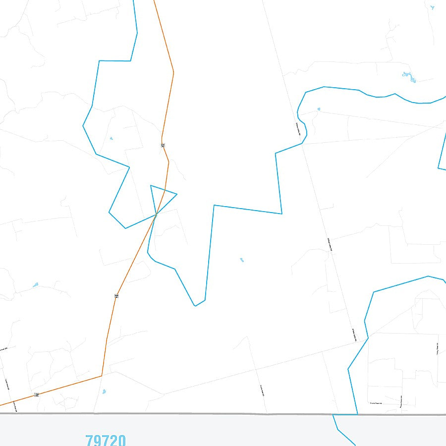 Borden County, TX Premium Style Wall Map