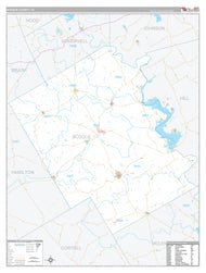 Bosque County, TX Premium Style Wall Map