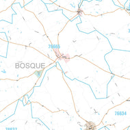 Bosque County, TX Premium Style Wall Map