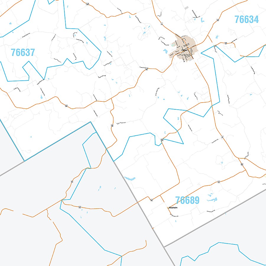 Bosque County, TX Premium Style Wall Map