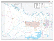 Bowie County, TX Premium Style Wall Map