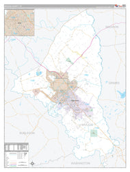 Brazos County, TX Premium Style Wall Map