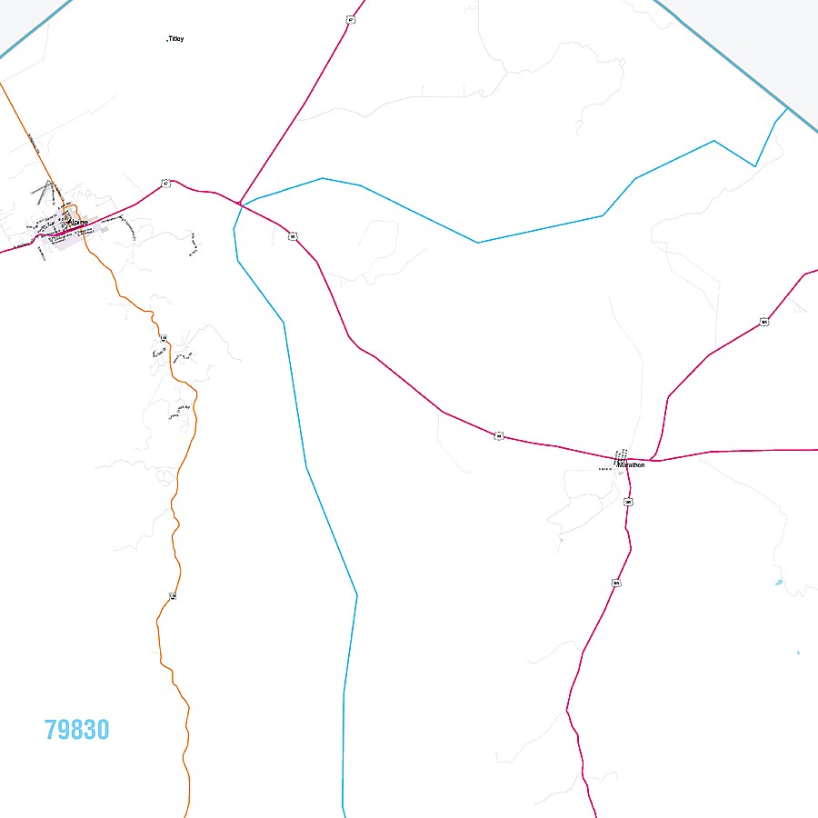 Brewster County, TX Premium Style Wall Map