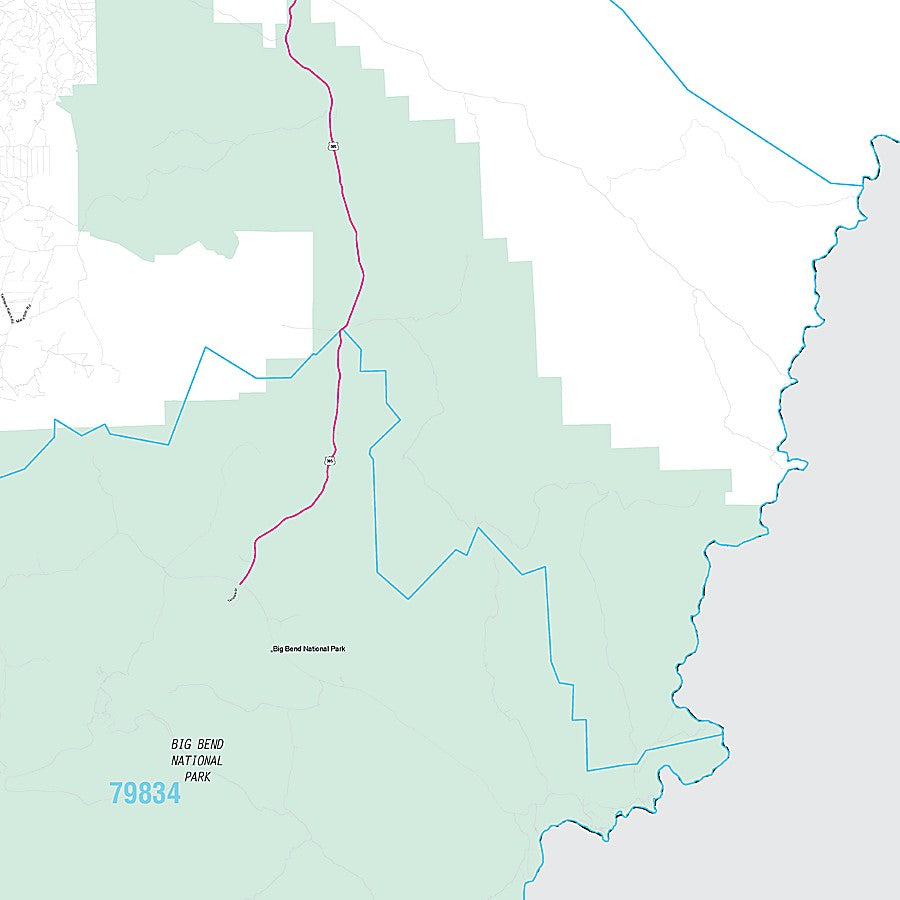 Brewster County, TX Premium Style Wall Map