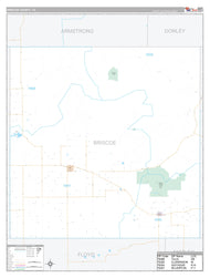 Briscoe County, TX Premium Style Wall Map