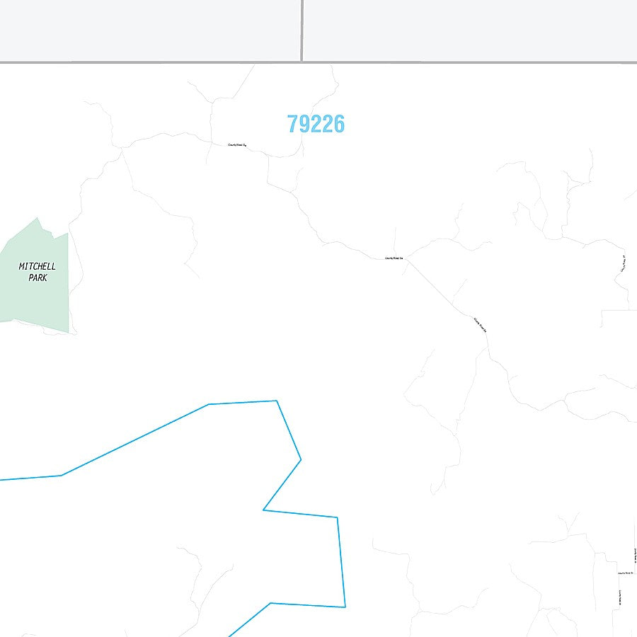 Briscoe County, TX Premium Style Wall Map
