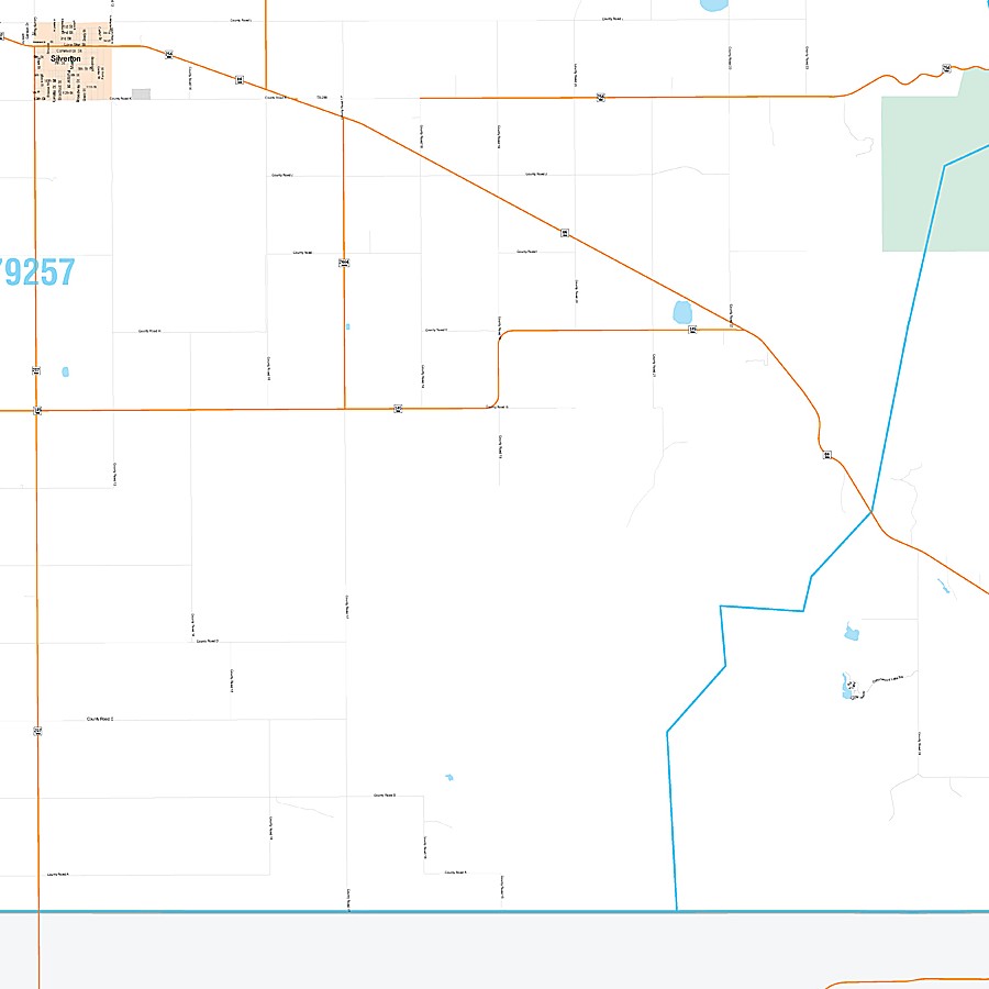 Briscoe County, TX Premium Style Wall Map