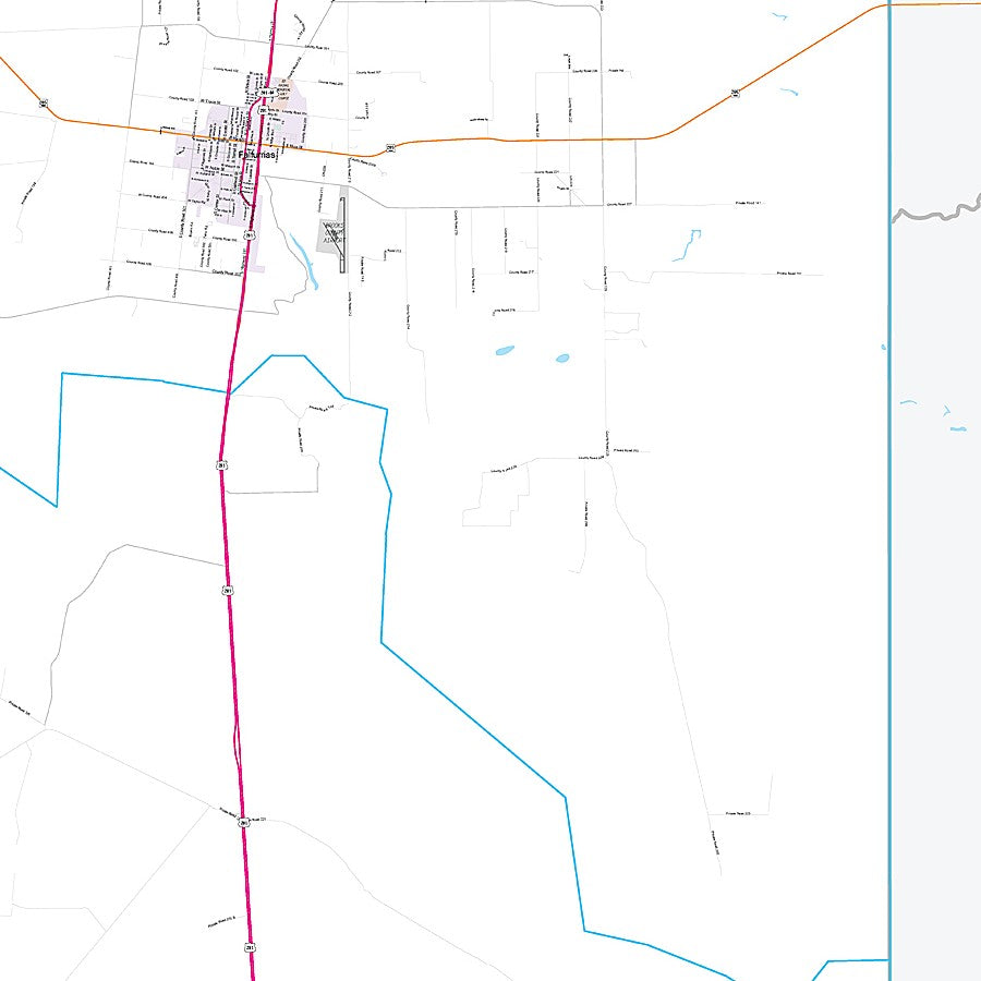 Brooks County, TX Premium Style Wall Map