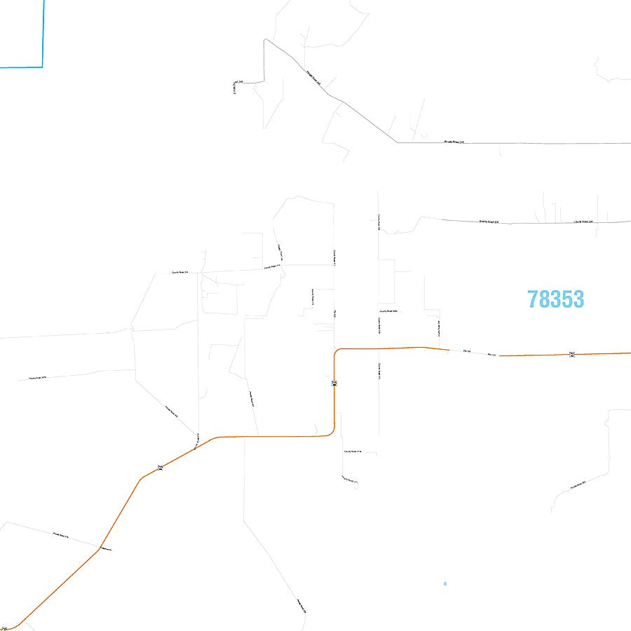 Brooks County, TX Premium Style Wall Map