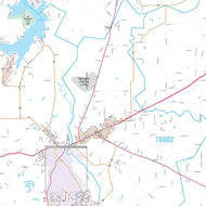 Brown County, TX Premium Style Wall Map