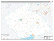 Burleson County, TX Premium Style Wall Map
