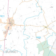 Burnet County, TX Premium Style Wall Map