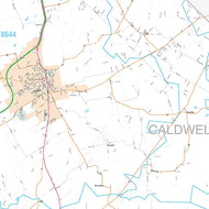 Caldwell County, TX Premium Style Wall Map