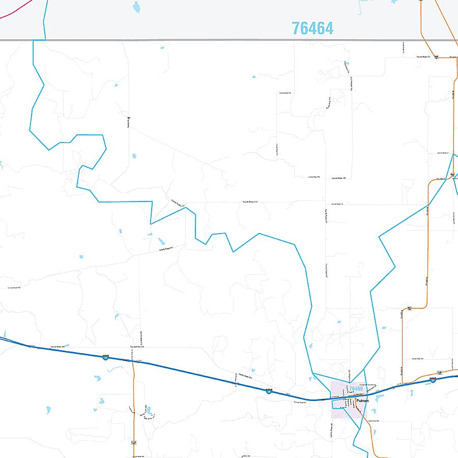 Callahan County, TX Premium Style Wall Map