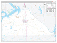 Camp County, TX Premium Style Wall Map