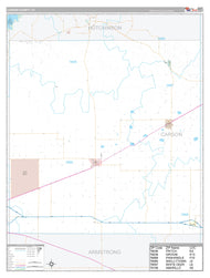 Carson County, TX Premium Style Wall Map