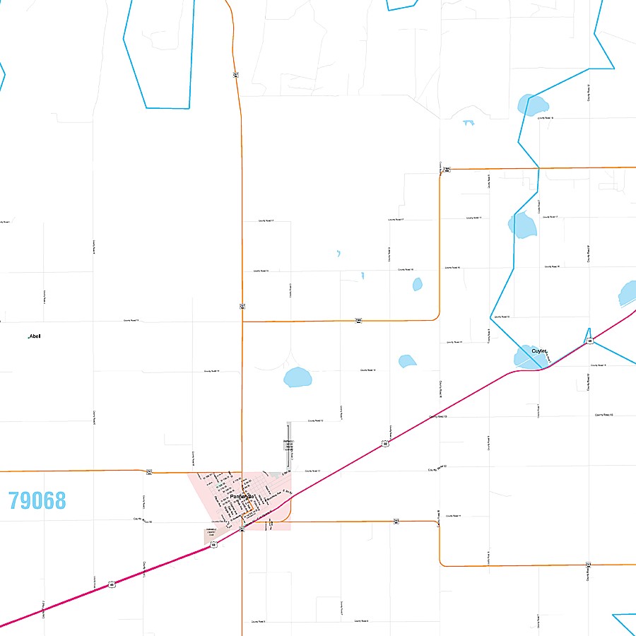 Carson County, TX Premium Style Wall Map