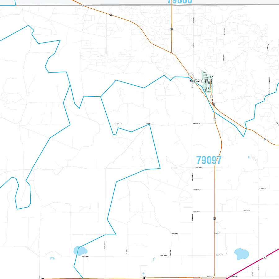Carson County, TX Premium Style Wall Map