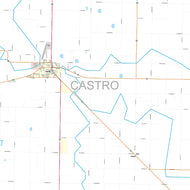 Castro County, TX Premium Style Wall Map