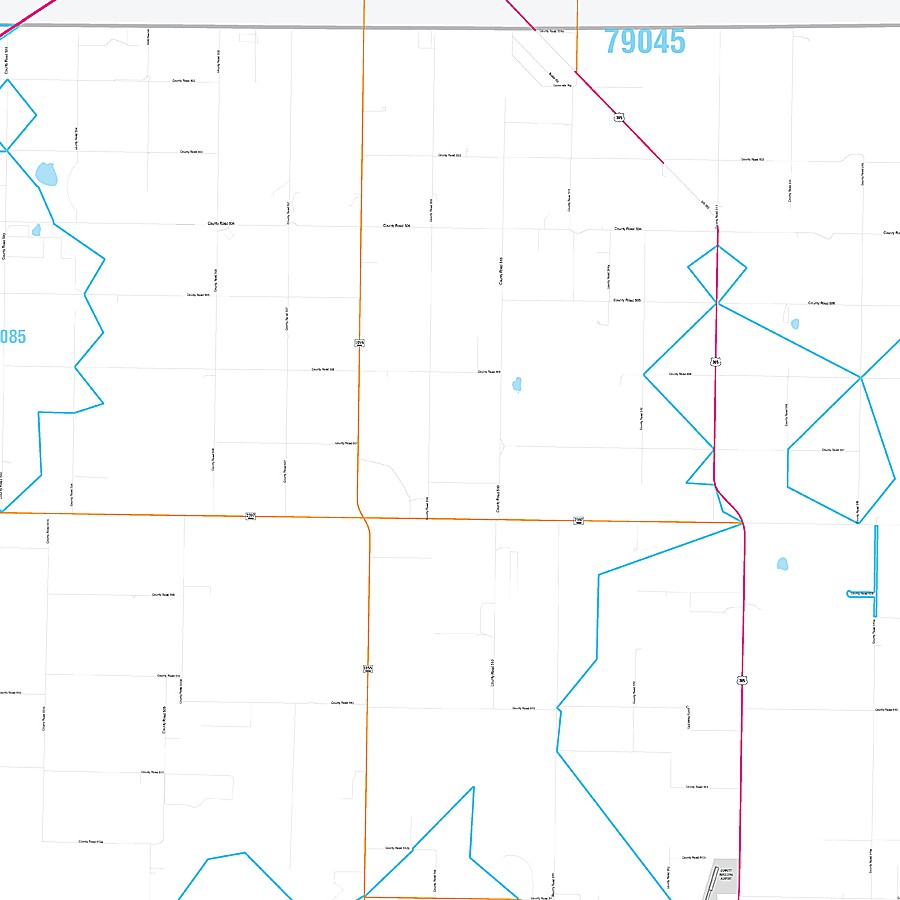 Castro County, TX Premium Style Wall Map