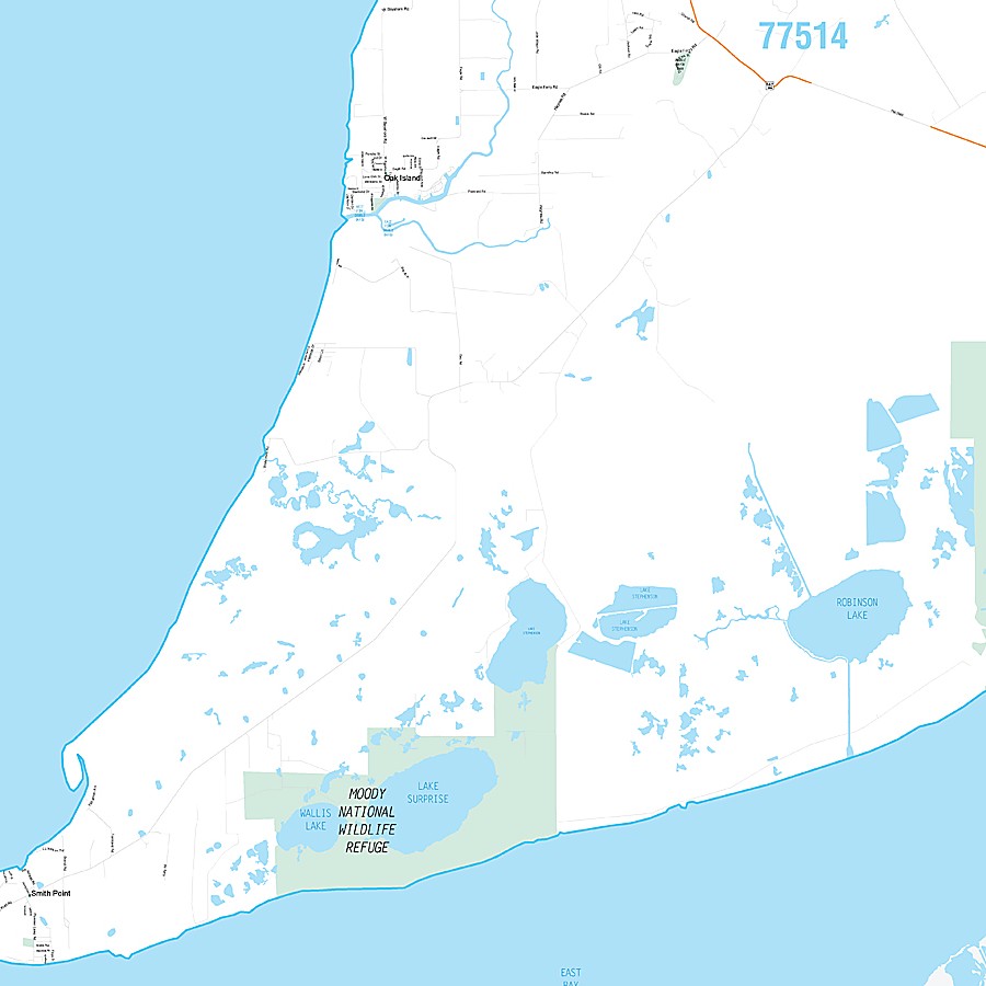 Chambers County, TX Premium Style Wall Map