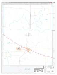 Childress County, TX Premium Style Wall Map