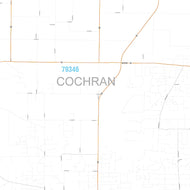 Cochran County, TX Premium Style Wall Map