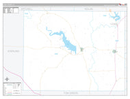 Coke County, TX Premium Style Wall Map