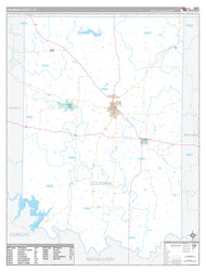 Coleman County, TX Premium Style Wall Map