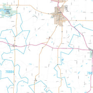 Coleman County, TX Premium Style Wall Map