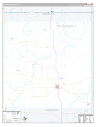 Collingsworth County, TX Premium Style Wall Map