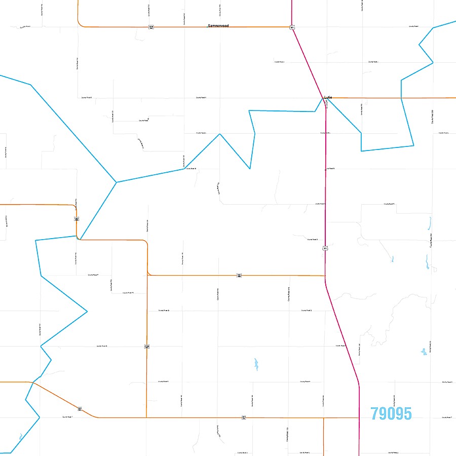Collingsworth County, TX Premium Style Wall Map