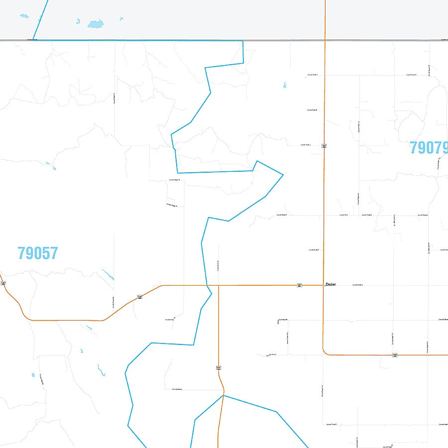 Collingsworth County, TX Premium Style Wall Map