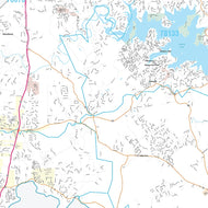 Comal County, TX Premium Style Wall Map
