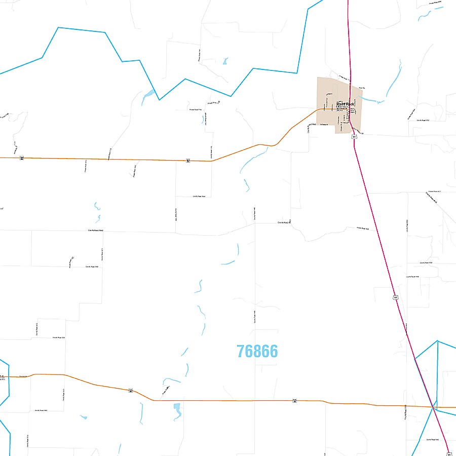 Concho County, TX Premium Style Wall Map