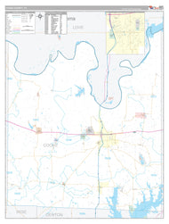 Cooke County, TX Premium Style Wall Map