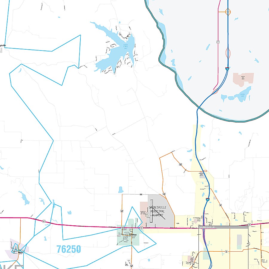 Cooke County, TX Premium Style Wall Map