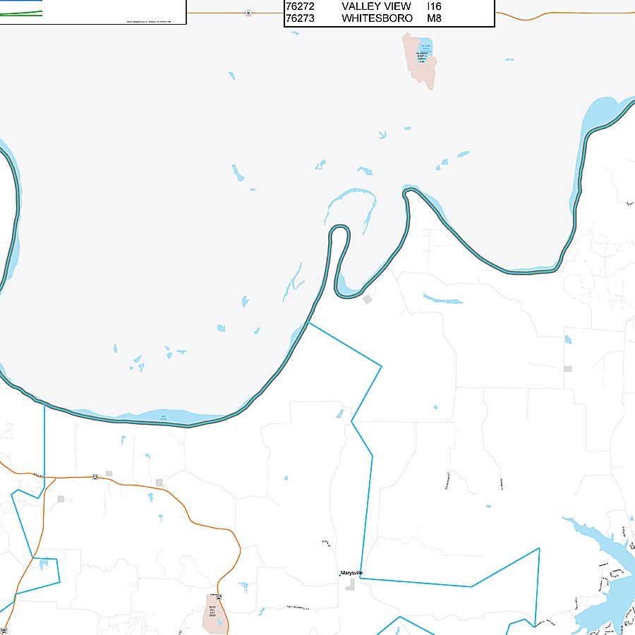 Cooke County, TX Premium Style Wall Map