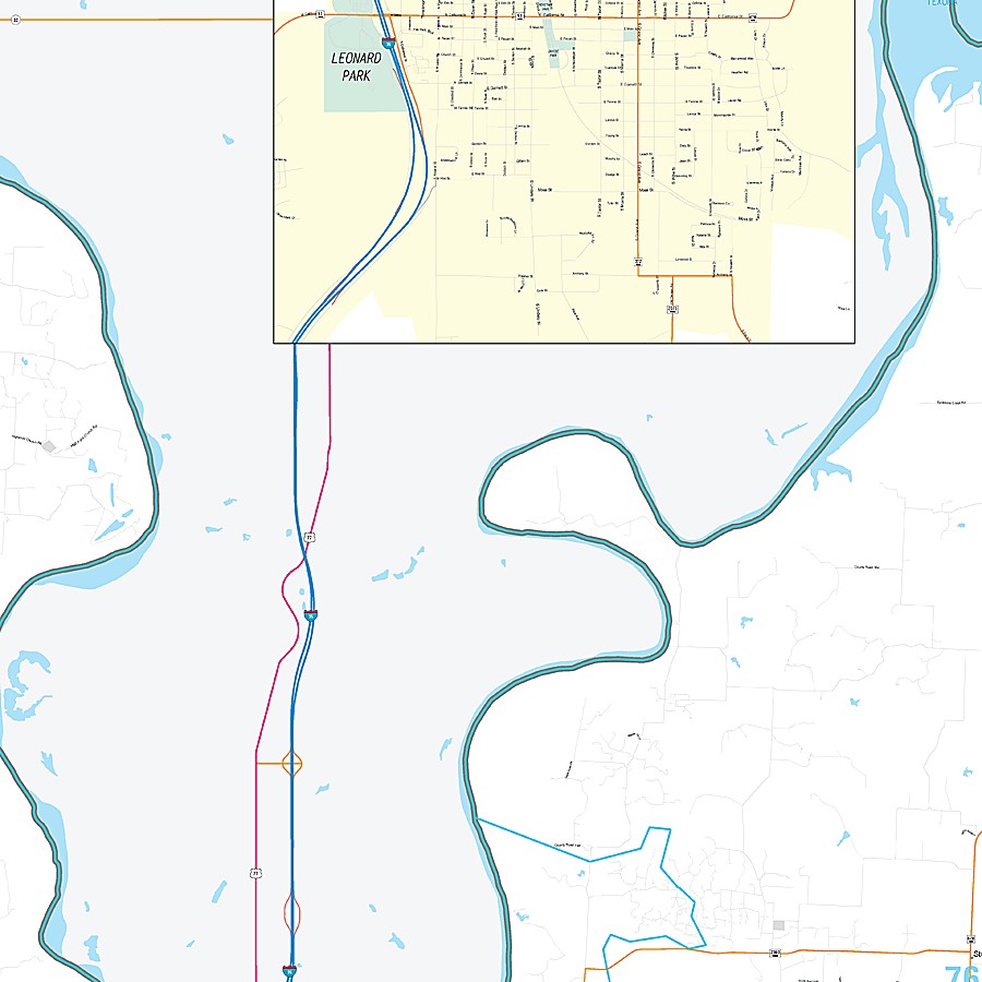 Cooke County, TX Premium Style Wall Map
