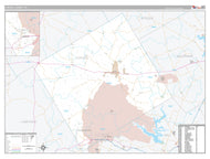 Coryell County, TX Premium Style Wall Map