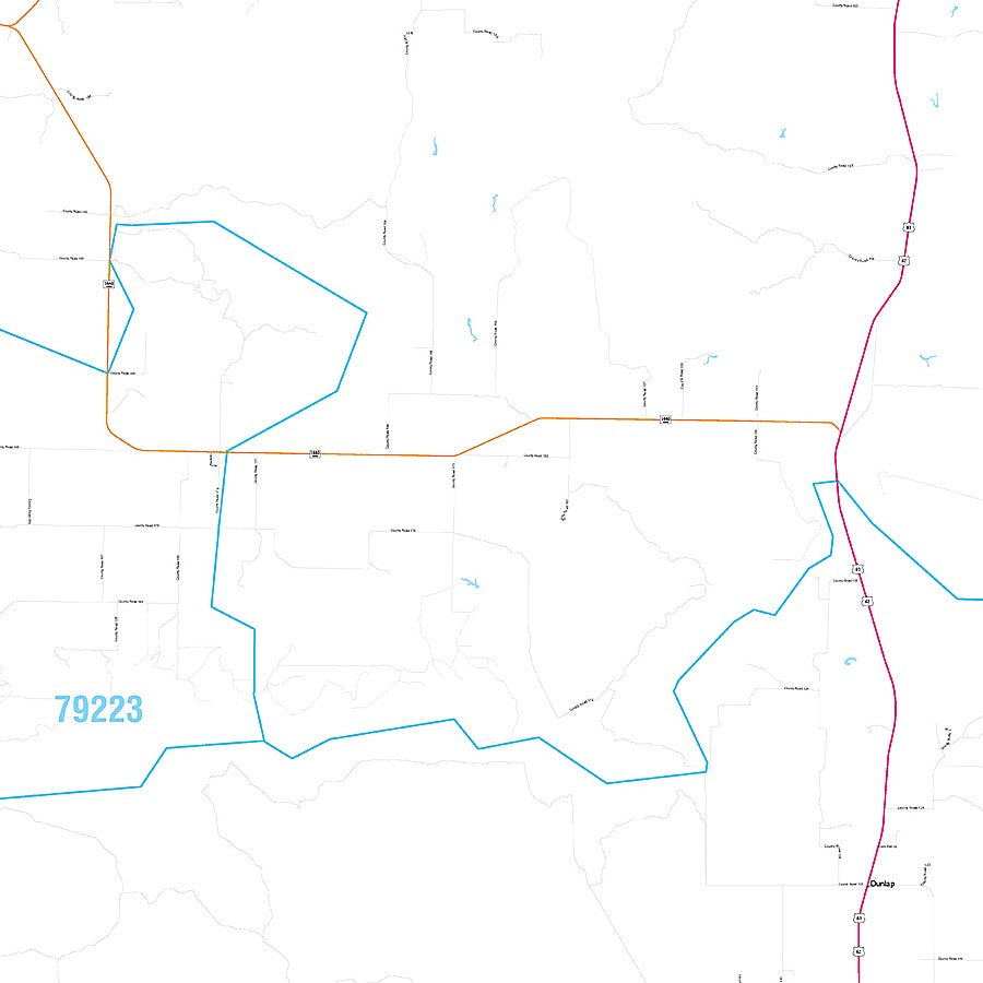 Cottle County, TX Premium Style Wall Map