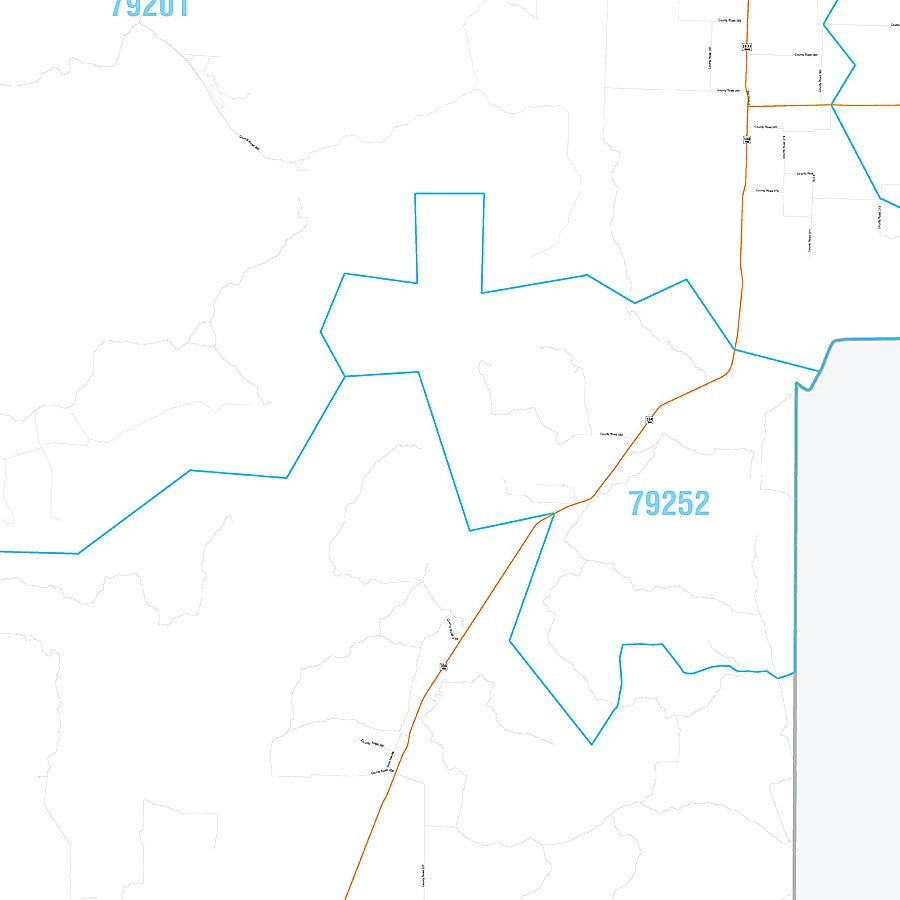 Cottle County, TX Premium Style Wall Map