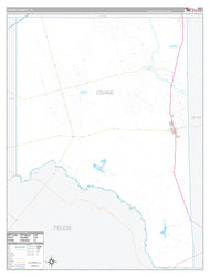 Crane County, TX Premium Style Wall Map