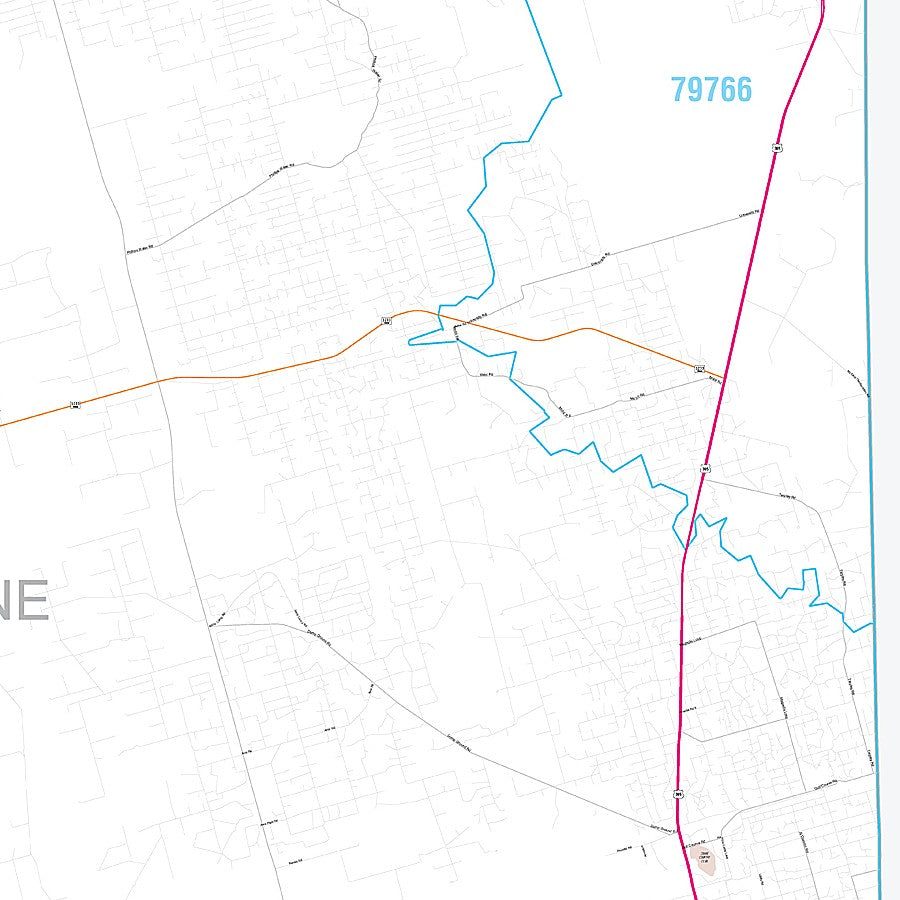 Crane County, TX Premium Style Wall Map