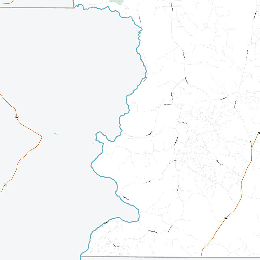 Crockett County, TX Premium Style Wall Map