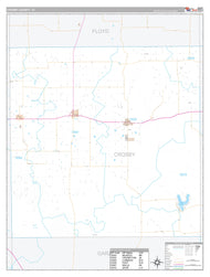 Crosby County, TX Premium Style Wall Map
